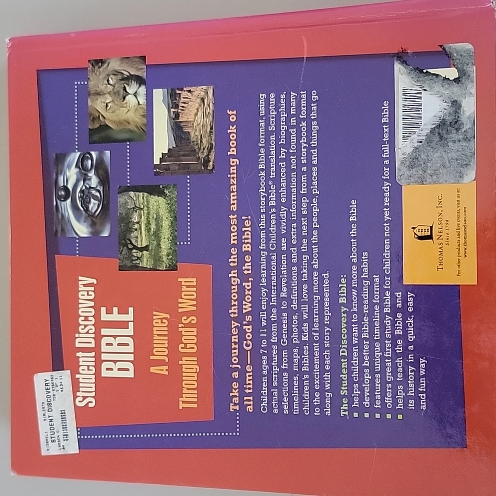 Student Discovery Bible A Journey Through God's Word Hard Cover - Picture 3 of 7